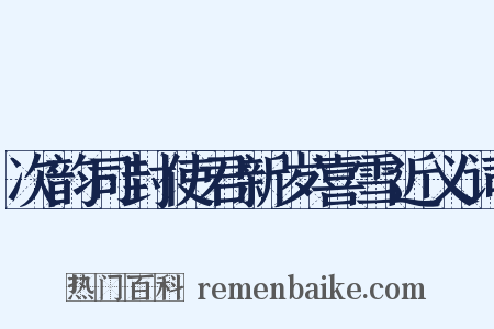 次韵司封使君新岁喜雪近义词是什么意思的图片